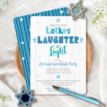 Chanukka-Party Latke Gelächter Licht Rustikal Mode