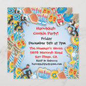 Chanukka-Plätzchen-Party Einladung (Vorne/Hinten)