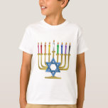 Chanukka-Regenbogen leuchtet Gold Menorah durch T-Shirt<br><div class="desc">Sie sehen die Lee Hiller Entwurfs-Sammlung des Zuhause-und Büro-Dekors,  des Kleides,  der Geschenke und der Sammlerstücke an. Die Entwürfe umfassen Lee Hiller Fotografie und Mischmedium-Digital-Kunstsammlung. Sie können ihre Naturphotographie bei http://HikeOurPlanet.com/ ansehen und ihrem wandernden Blog innerhalb des Quellen-Nationalparks folgen.</div>