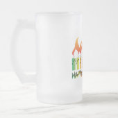 Chanukka-Regenbogen Menorah Mattglas Bierglas (Links)