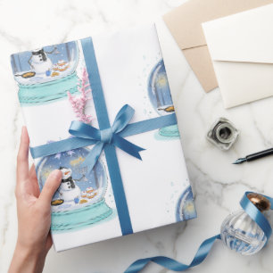 Chanukka-Schneekugel Geschenkpapier