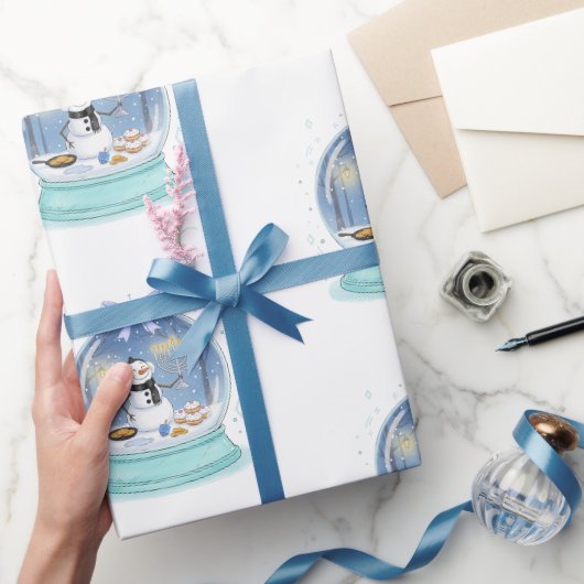 Chanukka-Schneekugel Geschenkpapier (Schenken)