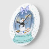 Chanukka-Schneekugel Große Wanduhr (Winkel)