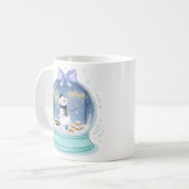 Chanukka-Schneekugel Kaffeetasse (Vorderseite Links)