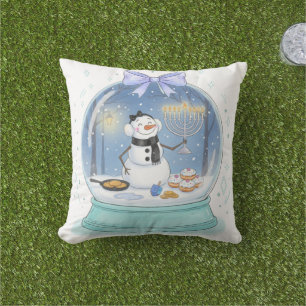 Chanukka-Schneekugel Kissen