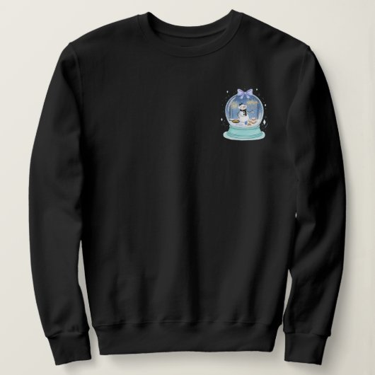 Chanukka-Schneekugel Sweatshirt (Design vorne)