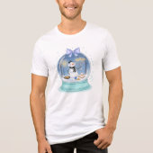 Chanukka-Schneekugel Tri-Blend Shirt (Vorderseite)