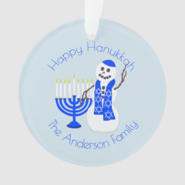 Chanukka-Schneemann Menorah Chrismukkah Andenken Ornament