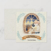 Chanukka-Segen - Großvater und Kind Einladung (Vorne/Hinten)