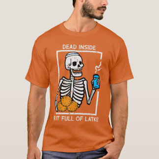 Chanukka-Skelett tot drin Voller Latke Chanukah T-Shirt