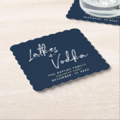 Chanukka-SkriptLatkes und Wodka-Marine-Untersetzer Untersetzer (angewinkelt)