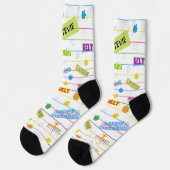 Chanukka-Socken "Party Time" Socken (Linkes Detail)