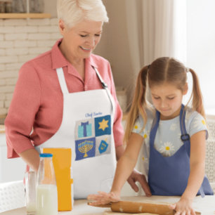 Chanukka-Steppdecken-Collagen-personalisierte Schürze