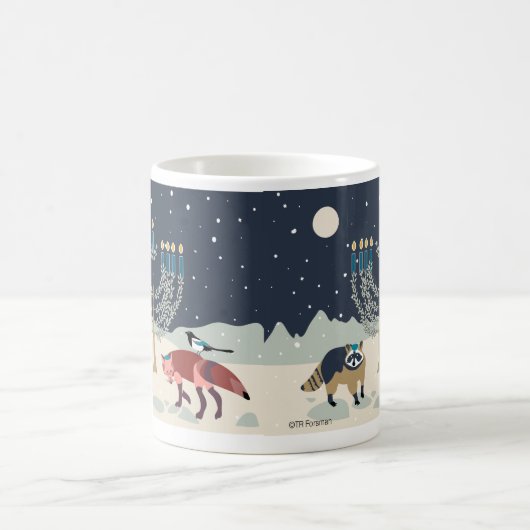 Chanukka-Tiere Menorah Wüste Kaffeetasse (Mittel)