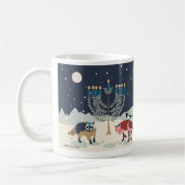 Chanukka-Tiere Menorah Wüste Kaffeetasse (Links)