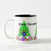Chanukka und Weihnachten Zweifarbige Tasse (Links)