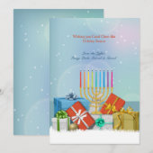 Chanukka- und Weihnachtsfeiertags-Karte Feiertagskarte (Vorne/Hinten)