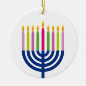 Chanukka-Verzierung | menorah | Keramikornament (Vorne)