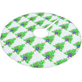 Chanukka-Weihnachten zwischen Glaubensrichtungen Polyester Weihnachtsbaumdecke (Schrägansicht)