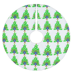 Chanukka-Weihnachten zwischen Glaubensrichtungen Polyester Weihnachtsbaumdecke