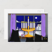 Chanukka-Weihnachtskarte Feiertagspostkarte (Vorne/Hinten)