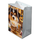 Chanukka-Welpe Mittlere Geschenktüte (Rückseite Schrägansicht)