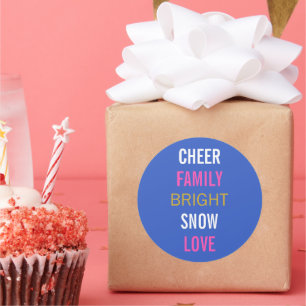 Chanukka Winter Wünsche Feiertags-Party-Aufkleber Runder Aufkleber