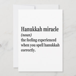 Chanukka-Wunder Lustiges Chanukkah Jüdisches Defin Einladung