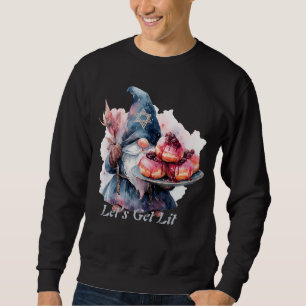 Chanukka-Zauberer-mit-Donuts-Shirt Sweatshirt