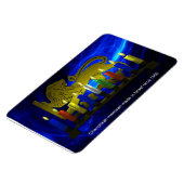 Chanukkah Brass Lion Menorah Magnet (Linke Seite)