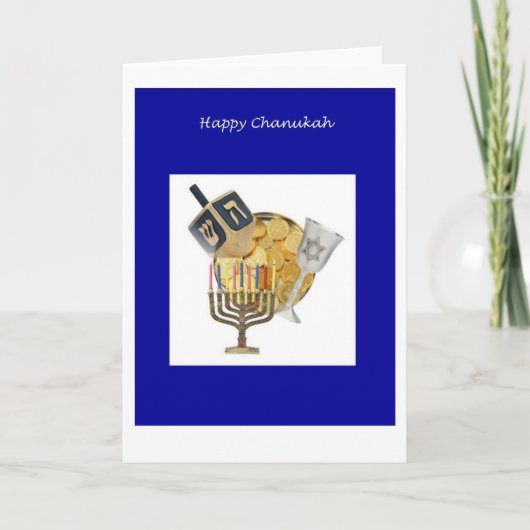 Chanukkah Dreidel Feiertagskarte (Vorderseite)