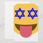 chanukkah hanukkka emoji briefpapier (Vorne/Hinten)