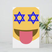 chanukkah hanukkka emoji briefpapier (Stehend Vorderseite)
