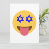 chanukkah hanukkka emoji feiertagskarte (Stehend Vorderseite)