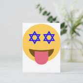 chanukkah hanukkka emoji feiertagspostkarte (Stehend Vorderseite)