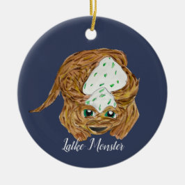 Chanukkah Latke Monster Keramik Ornament