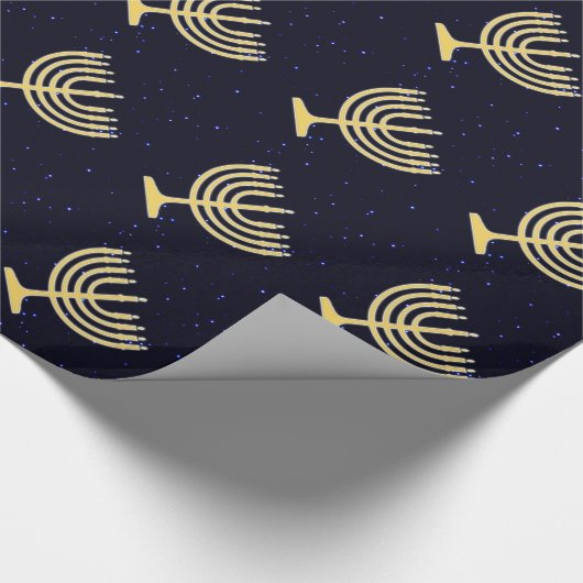 Chanukkah Menorah Geschenkpapier (Ecke)