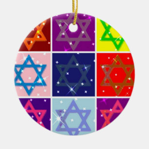 CHANUKKAH ORNAMENTS & DEKORATING - JÜDISCHE GIFTS KERAMIK ORNAMENT