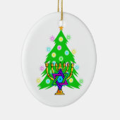 Chanukkah und Weihnachten Keramikornament (Rechts)