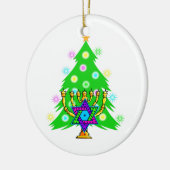 Chanukkah und Weihnachten Keramikornament (Links)