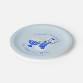 ChanukkaSnowman Chrismukkah Party addieren Ihren Pappteller (Schrägansicht)