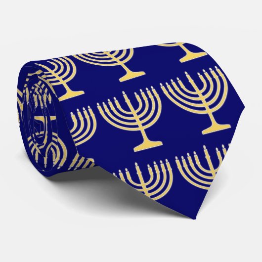 Chanukkiyah Krawatte (Gerollt)