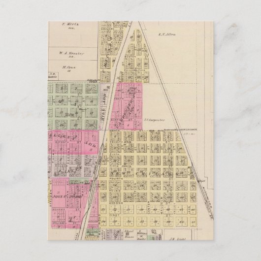 Chanute, Shaw und Morehead, Kansas Postkarte (Vorderseite)