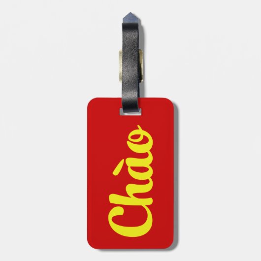 Chào/hallo ~ Vietnam/Vietnamese/Tiếng Việt Gepäckanhänger (Rückseite vertikal)