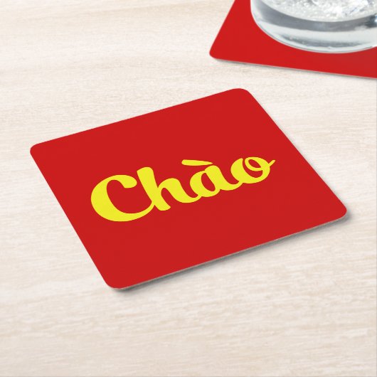 Chào / Hello ~ Vietnam / Vietnamese / Tiet ng Vivi Rechteckiger Pappuntersetzer (angewinkelt)