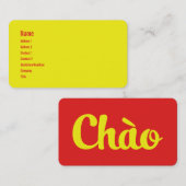 Chào / Hello ~ Vietnam / Vietnamese / Tiet ng Vivi Visitenkarte (Vorne/Hinten)