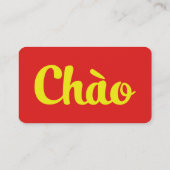 Chào / Hello ~ Vietnam / Vietnamese / Tiet ng Vivi Visitenkarte (Rückseite)