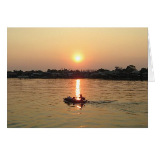 Chao Phraya Fluss Sunset ... Ayutthaya, Thailand (Vorderseite (Horizontal))