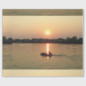 Chao Phraya Fluss Sunset ... Ayutthaya, Thailand Geschenkpapier (Flach)