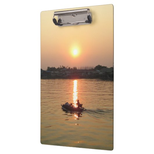 Chao Phraya Fluss Sunset ... Ayutthaya, Thailand Klemmbrett (Links)